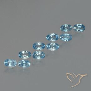 Pedras preciosas de Zircão Azul claro natural de 4.00 ct, oval, VS