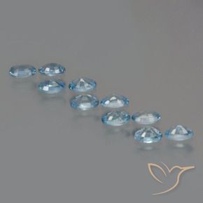 Pedras preciosas de Zircão Azul claro natural de 4.00 ct, oval, VS