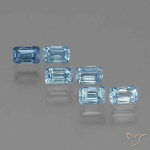 Pedras preciosas de Zircão Azul natural de 1.82 ct, Corte Octógono / Esmeralda, VS