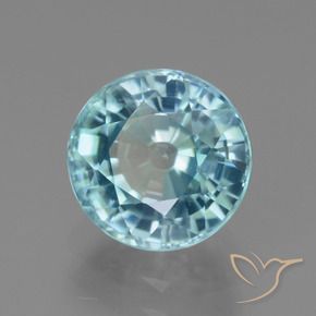 Zircão Azul Aqua Profundo Natural 3.29ct, Redondo, VS