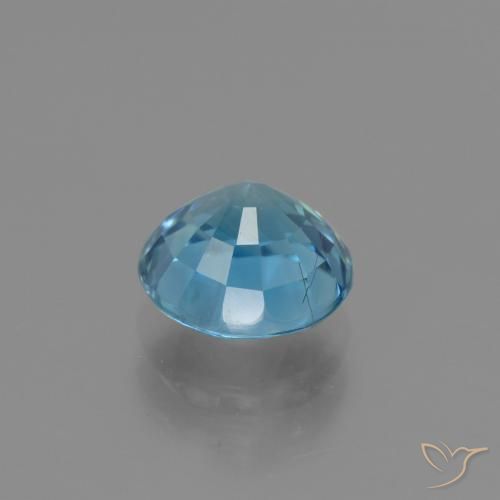 Zircão Azul Azure Profundo Natural 3.16ct, Redondo, VS