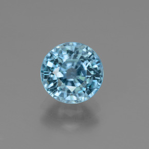 Zircão azul natural 2,75ct, corte redondo, VS