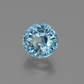 Zircão azul natural 2,75ct, corte redondo, VS