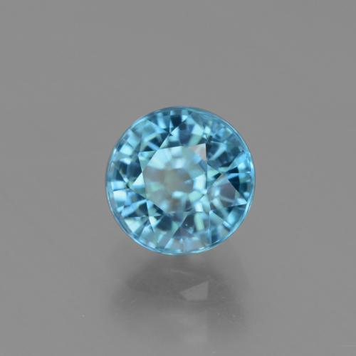 Zircão azul natural 2,69ct, corte redondo, VS