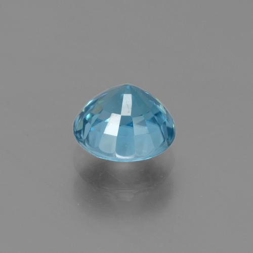 Zircão azul natural 2,69ct, corte redondo, VS