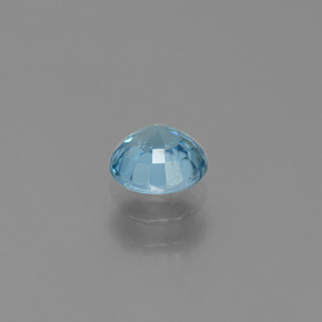 Zircão azul natural 1,09ct, corte redondo, VVS