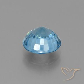 Zircão Azul Natural 3.75ct, Redondo, VS