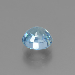 Zircão azul natural 2,79ct, corte redondo, VVS