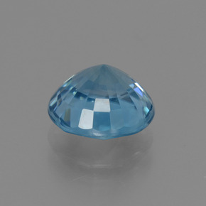 Zircão Azul Natural 5.13ct, Corte Redondo, VS