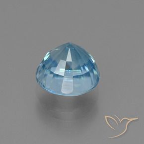 Zircão azul natural 4,02ct, corte redondo, VS
