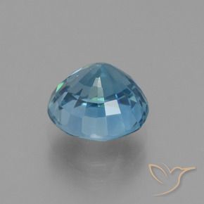 Zircão Azul Natural 4.93ct, Redondo, VVS