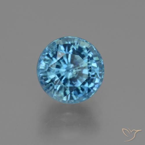 Zircão Azul verdadeiro Natural 4.20ct, Redondo, VS