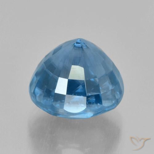 Zircão Azul Natural 5.72ct, Redondo, VVS