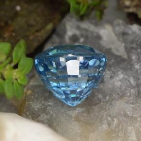 Zircão azul natural 5,01ct, corte redondo, VVS
