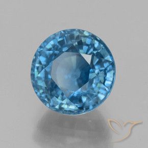 Zircão Azul Natural 4.72ct, Redondo, VVS-VS