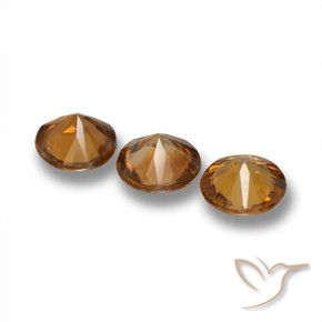 Pedras preciosas de Zircão ferrugem laranja natural de 1.76 ct, Redondo, VS