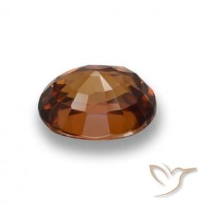 Zircão Laranja médio-escuro Natural 2.37ct, Corte Oval, VVS