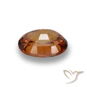 Zircão Laranja Marrom Profundo Natural 2.05ct, oval, VVS-VS