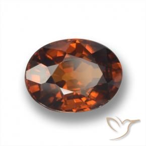 Zircão Gingerbread Marrom Natural 2.03ct, oval, VVS