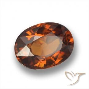 Zircão Marrom alaranjado Natural 2.04ct, oval, VVS
