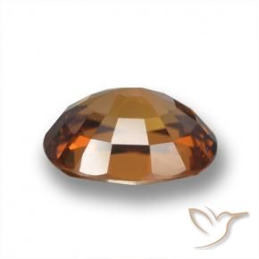 Zircão Laranja médio-escuro Natural 2.02ct, oval, VVS