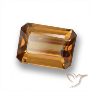 Zircão Laranja Médio Natural 1.83ct, Corte Octógono / Esmeralda, VVS