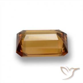 Zircão Laranja Médio Natural 1.83ct, Corte Octógono / Esmeralda, VVS