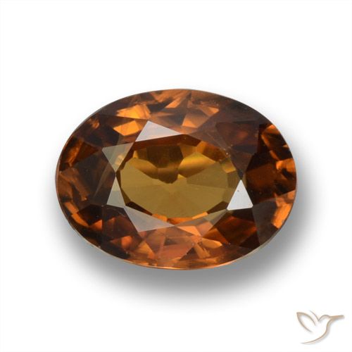 1.66ct Natural terra laranja Zircão, oval, VVS-VS