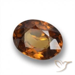 Zircão terra laranja Natural 1.66ct, oval, VVS-VS