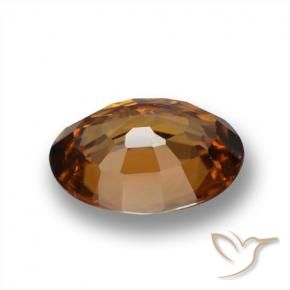 Zircão terra laranja Natural 1.66ct, oval, VVS-VS