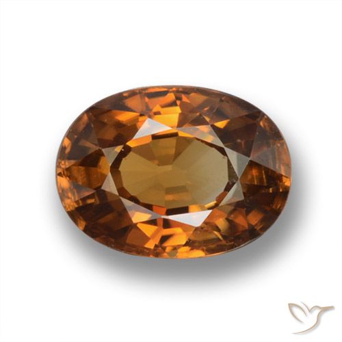 1.99ct Natural Laranja médio-escuro Zircão, oval, VVS-VS