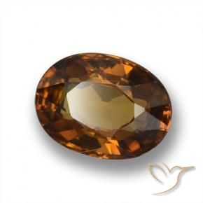 Zircão terra laranja Natural 1.87ct, oval, VVS-VS