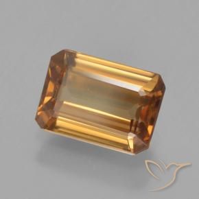 Zircão Laranja Profundo Natural 1.35ct, Corte Octógono / Esmeralda, VVS