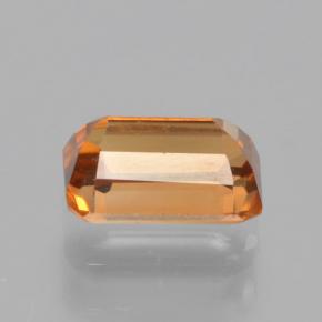 Zircão laranja natural 1,05ct, corte esmeralda, VVS