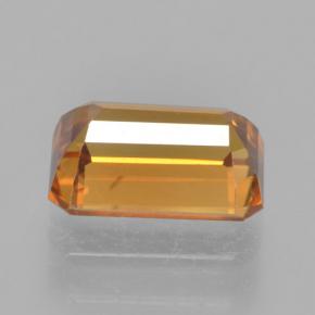 Zircão laranja natural 1,66ct, corte esmeralda, VVS