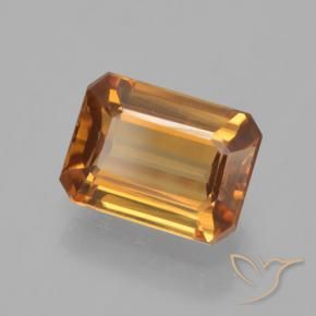 Zircão laranja marrom Natural 1.56ct, Corte Octógono / Esmeralda, VVS