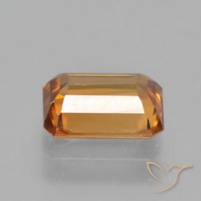 Zircão laranja marrom Natural 1.56ct, Corte Octógono / Esmeralda, VVS