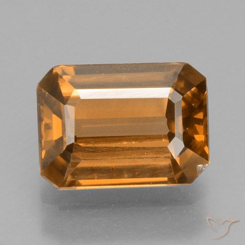 1.41ct Natural Laranja Médio Zircão, Corte Esmeralda, VS-SI