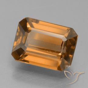 Zircão Laranja Médio Natural 1.41ct, Corte Octógono / Esmeralda, VS-SI