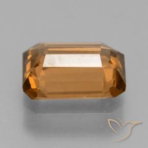 Zircão Laranja Médio Natural 1.41ct, Corte Octógono / Esmeralda, VS-SI