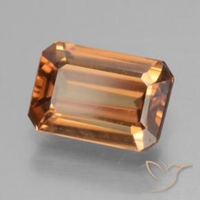 Zircão Laranja Médio Natural 1.19ct, Corte Octógono / Esmeralda, VVS