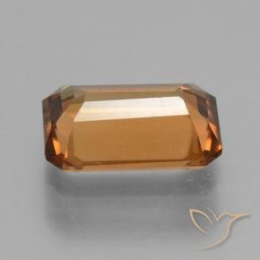 Zircão Laranja Médio Natural 1.19ct, Corte Octógono / Esmeralda, VVS