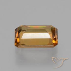 Zircão laranja marrom Natural 1.38ct, Corte Octógono / Esmeralda, VVS