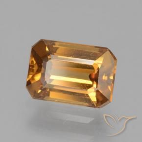 Zircão laranja marrom Natural 1.55ct, Corte Octógono / Esmeralda, VVS-VS
