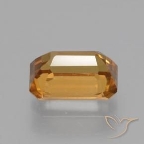 Zircão laranja marrom Natural 1.55ct, Corte Octógono / Esmeralda, VVS-VS