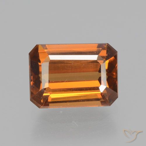 1.64ct Natural terra laranja Zircão, Corte Esmeralda, VVS-VS