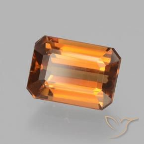 Zircão terra laranja Natural 1.64ct, Corte Octógono / Esmeralda, VVS-VS