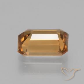 Zircão laranja marrom Natural 1.36ct, Corte Octógono / Esmeralda, VVS