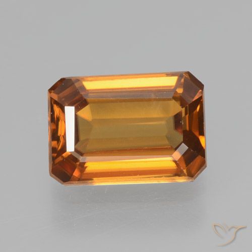 1.41ct Natural terra laranja Zircão, Corte Esmeralda, VVS