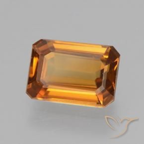 Zircão terra laranja Natural 1.41ct, Corte Octógono / Esmeralda, VVS